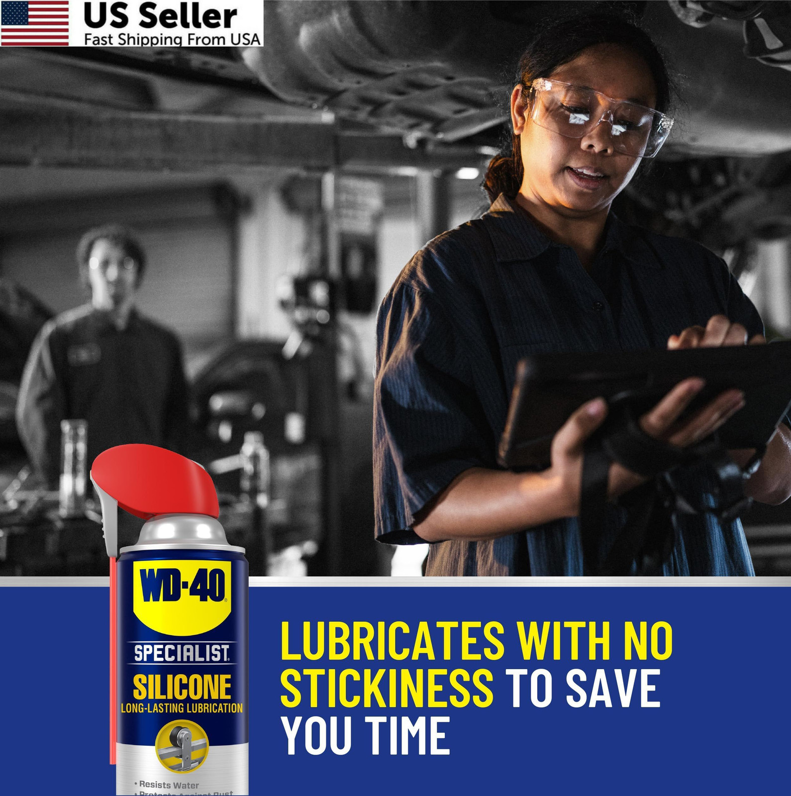WD-40 Specialist Silicone Lubricant with SMART STRAW SPRAYS 2 1-Pack, Silver