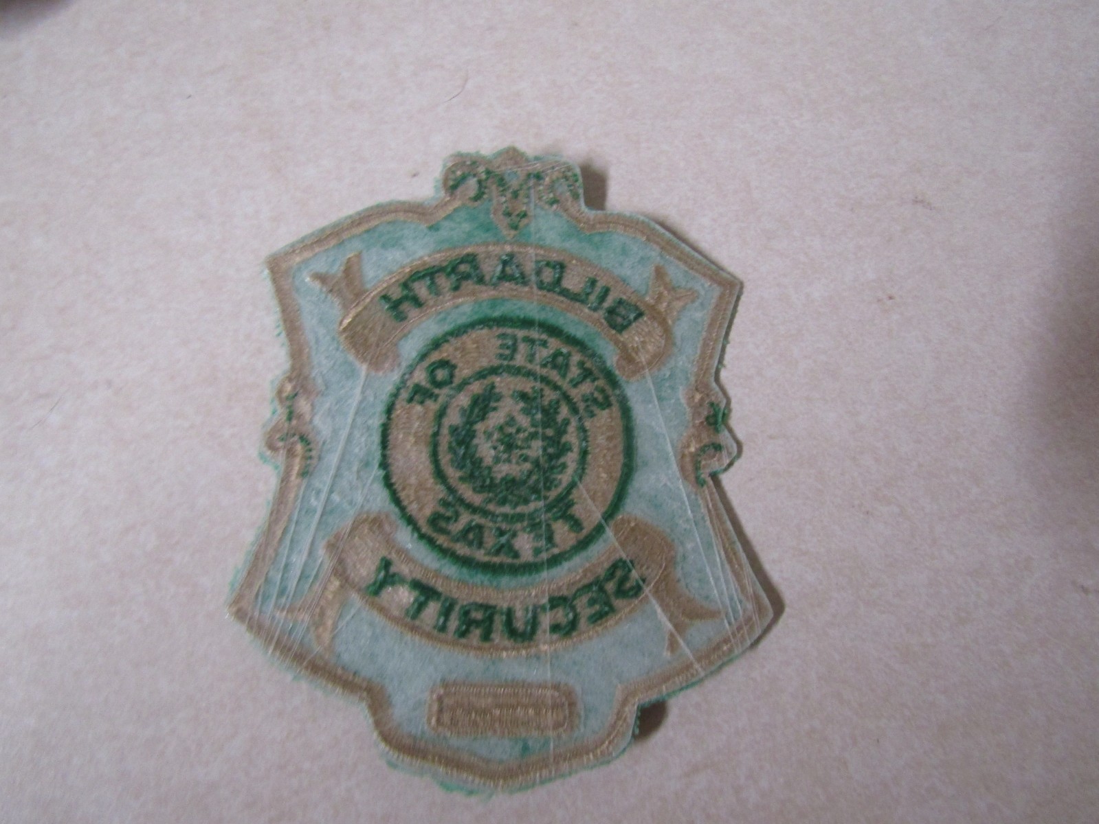 PATCH LAW ENFORCEMENT OLDER BILDARTH SECURITY STATE OF TEXAS