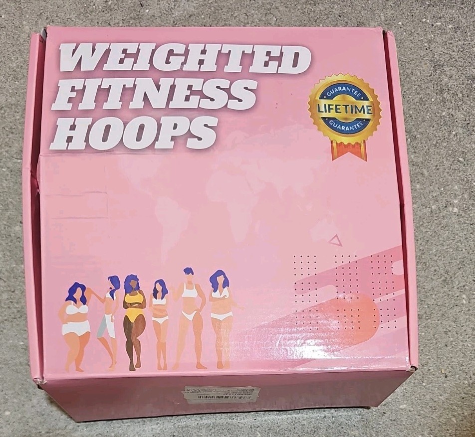 Weighted Fitness Hoops, Adjustable, Pink