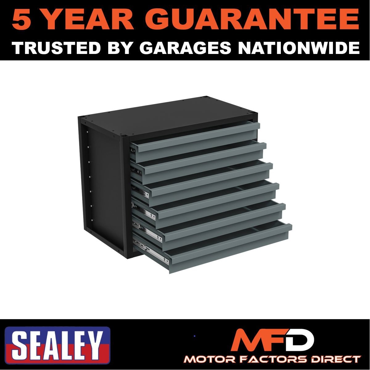 Sealey Modular Storage Mid Unit 6 Drawer 580mm APMRM1