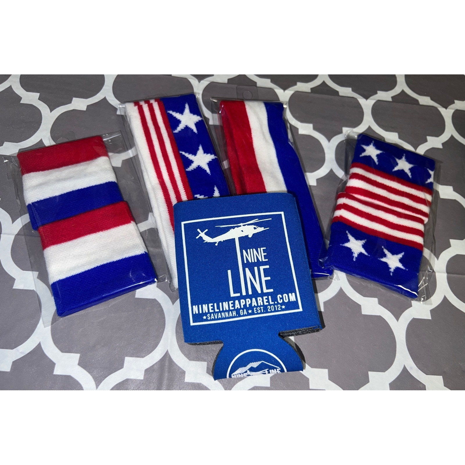 Nine Line Apparel Accessory Bundle Unisex OS Red White Blue NWOT Patriotic Set