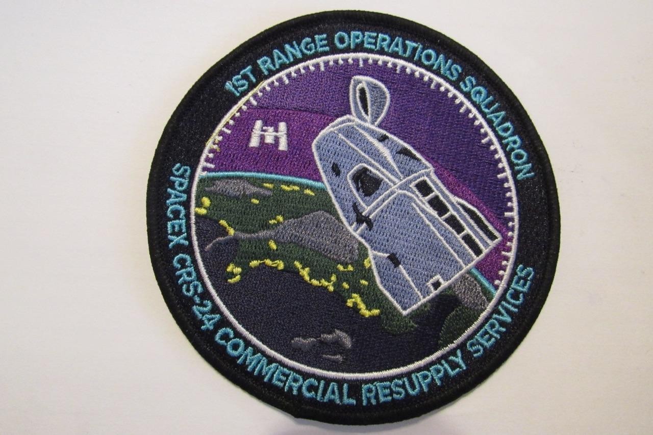 FALCON 9 CRS-24 SPACE X MISSION 24 PATCH 1 ROPS FREE SHIPPING U.S. COLLECTORS