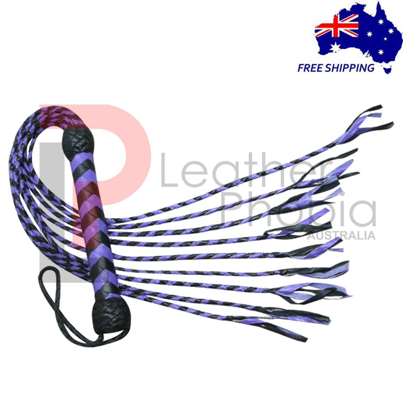 100% Genuine Cowhide Leather Flogger 9 Braided Tails Fully Handmade Flogger Whip