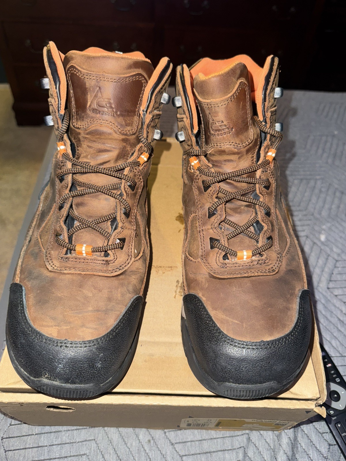 ACE Glacier Nano 72220 Mens Brown Composite Toe Waterproof Work Boots Size 10.5