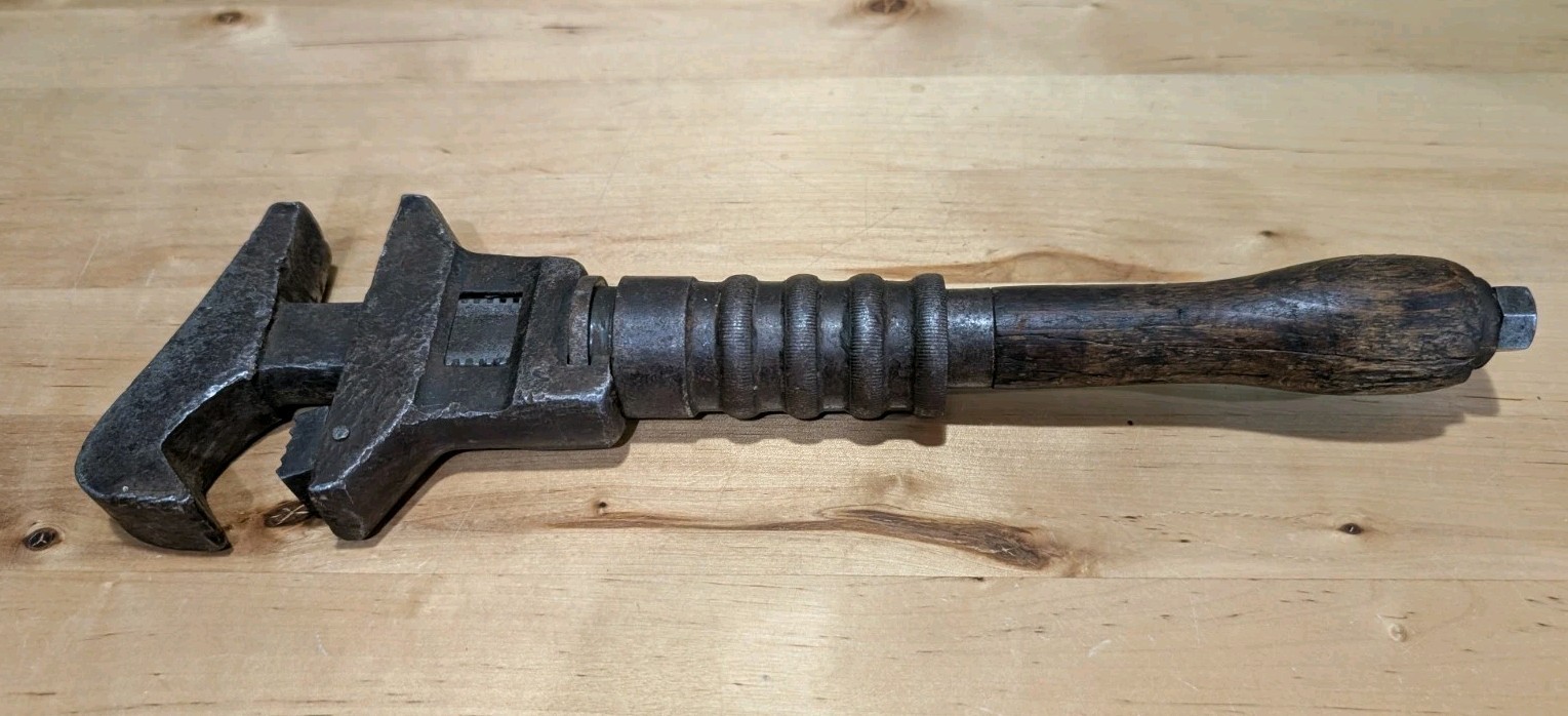 Bemis and Call Double Ended Monkey Pipe Wrench 13" Antique