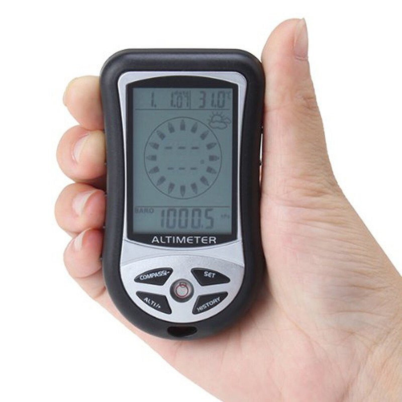 Portable Multifunction Altimeter Digital Compass Clock Barometer Thermometer m