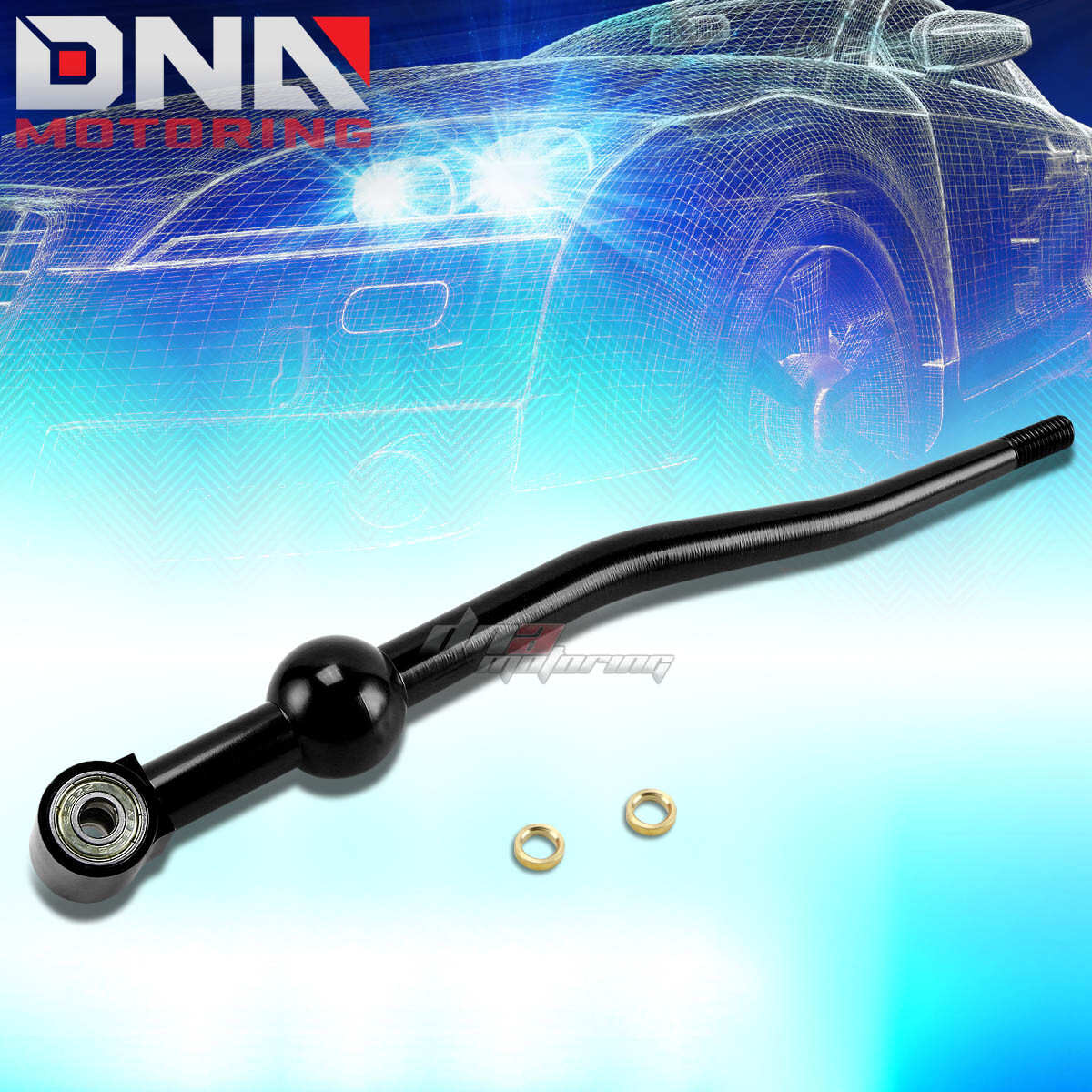 FOR 88-00 CIVIC/INTEGRA MT/MANUAL BLACK DOUBLE BEND SHORT THROW SHIFTER+BUSHING