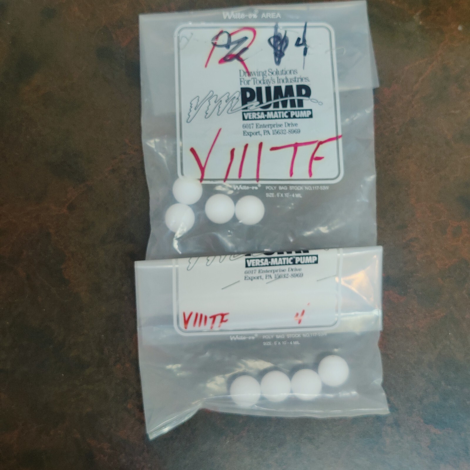 Versamatic Teflon Balls, PN# V111TF