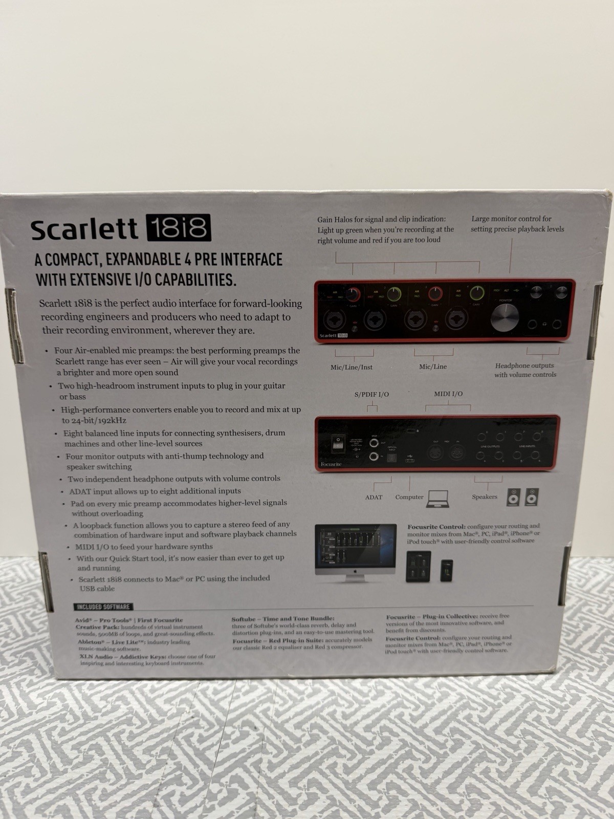 Focusrite Scarlett 18i8 (3rd Gen) USB Audio Interface - Complete Open Box CIB