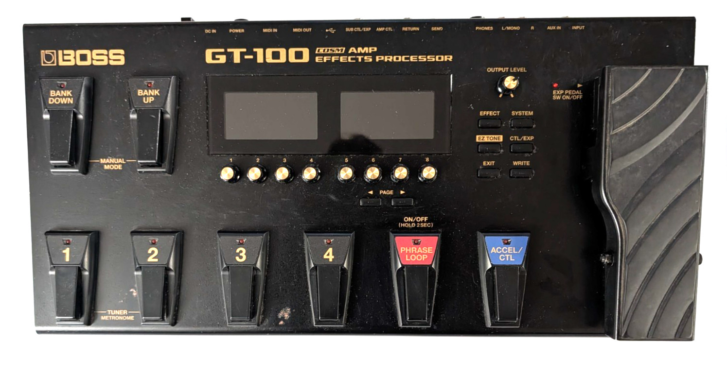 BOSS GT-100 Amp Effects Processor Multi-FX Guitar Pedal COSM Modeling MIDI USB
