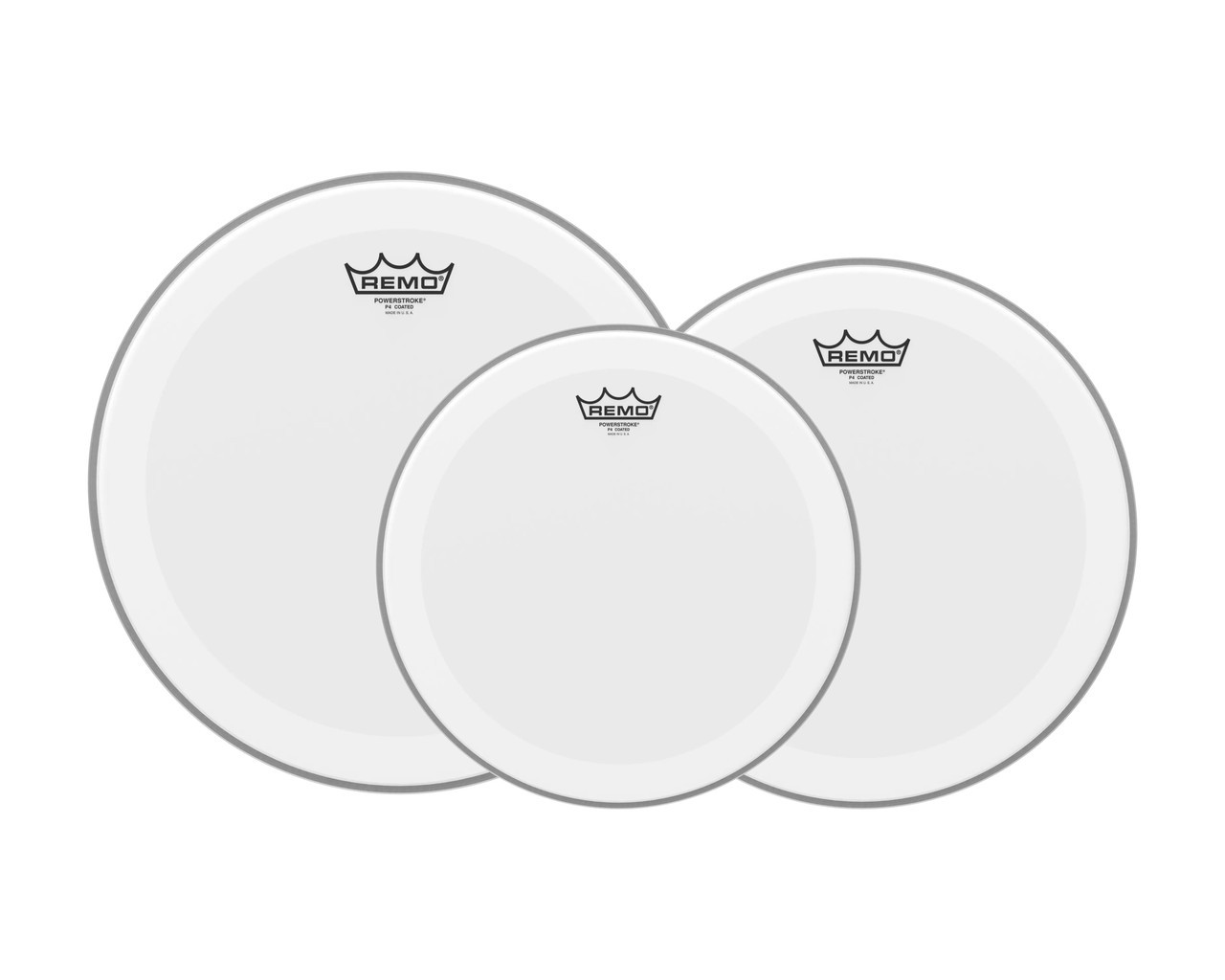 Remo Powerstroke 4 Coated Fusion Pack, 10"/12"/14"