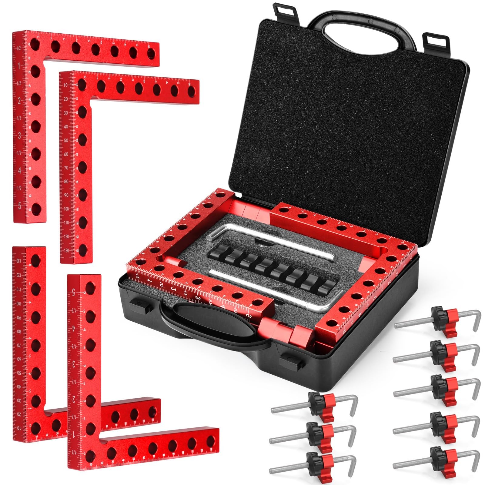 4 Pack Corner Clamp for Woodworking, 90 Degree Clamp with Box 5.5" x 5.5"