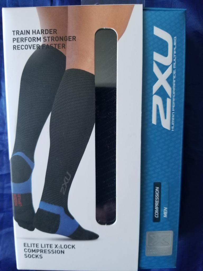 2XU Elite Lite X:Lock Comperession Scocks Blk/Blk MA4634e