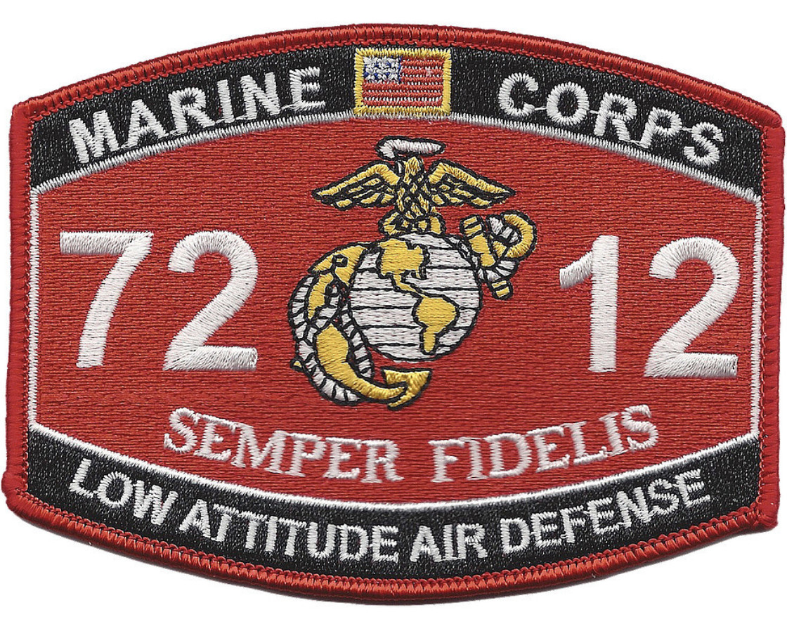 4.5" MARINE CORPS MOS 7212 LOW ALTITUDE AIR DEFENSE EGA EMBROIDERED PATCH