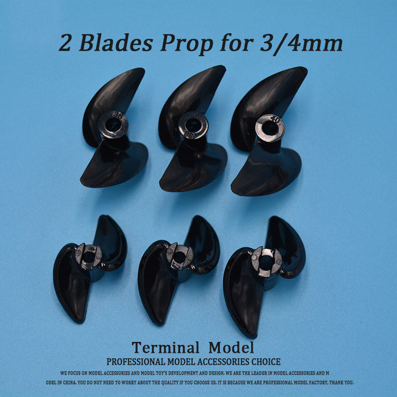 #1412 2 Blades Nylon Paddle Boat Propeller High Strength 3mm / 4mm RC Boat Shaft