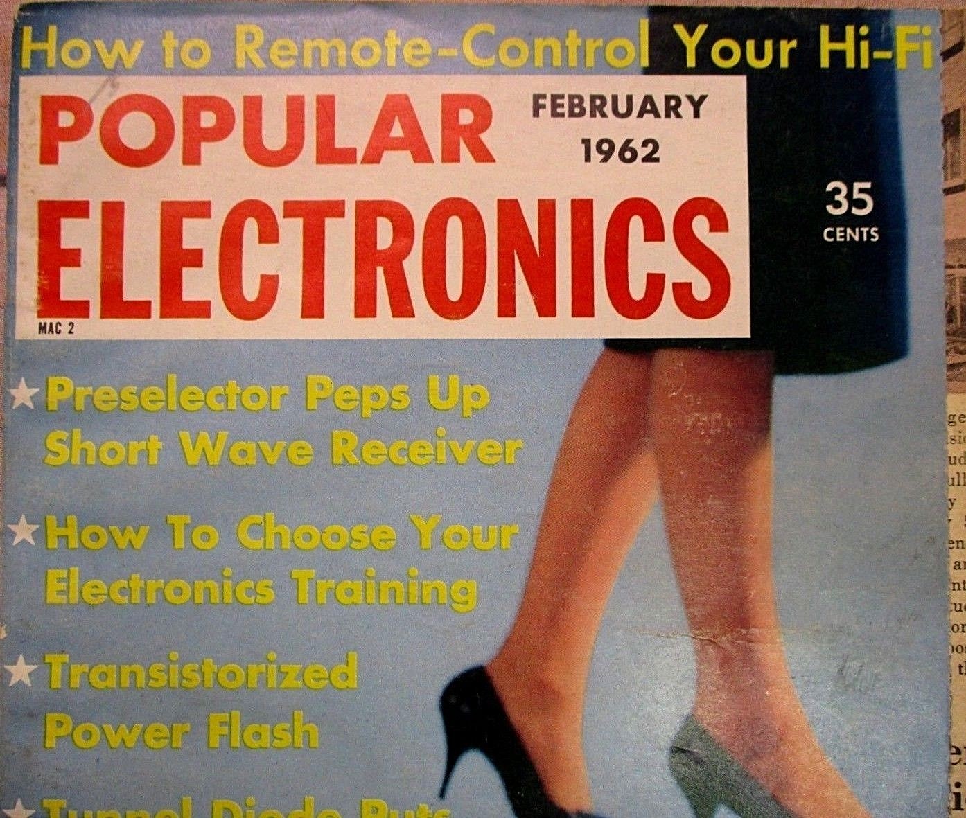 Vintage Popular Electronics Magazine February 1962 Radio TV Advertising 1960s