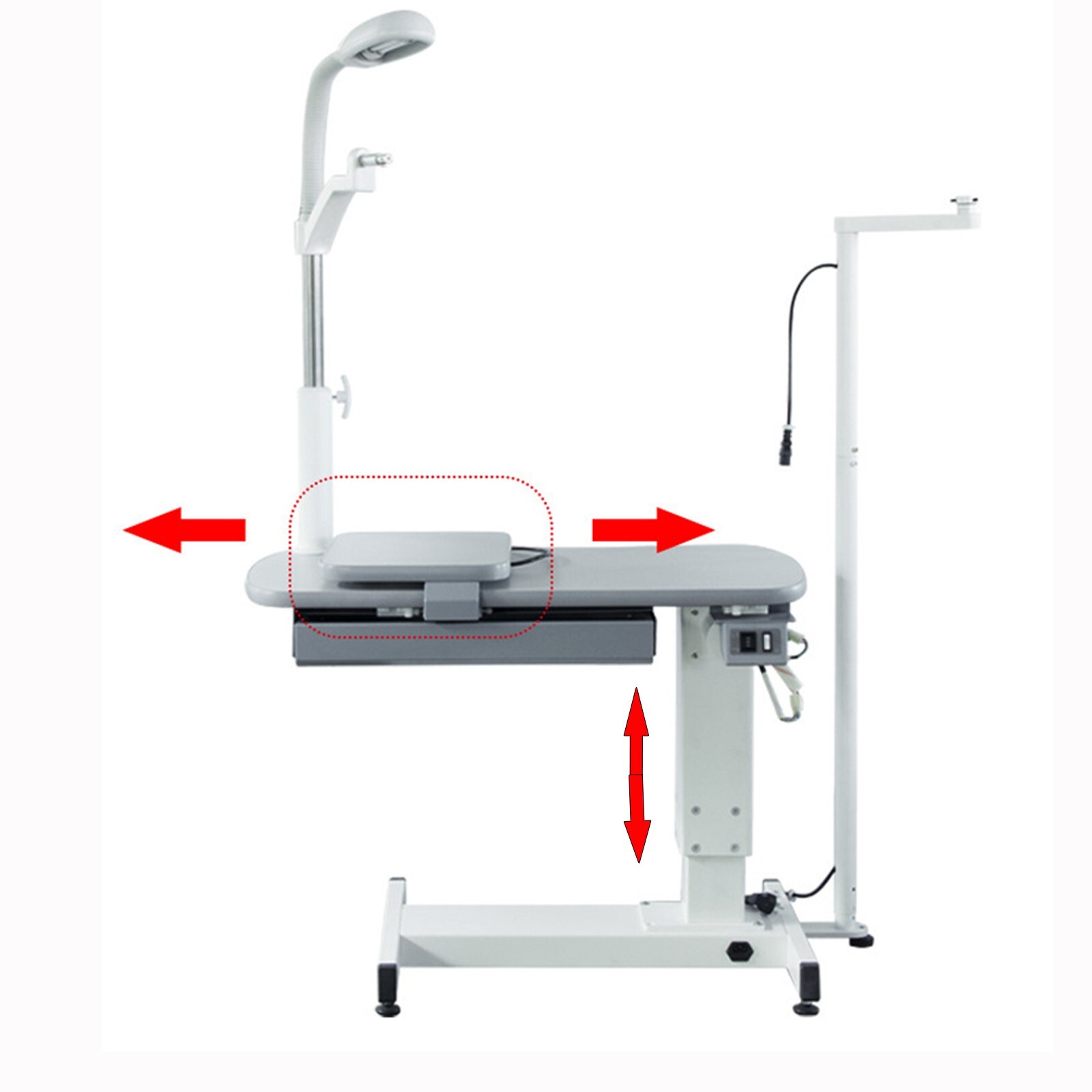 Auto Optometry Ophthalmic Eyeglass Test Stand Combined Table Adjustable Height