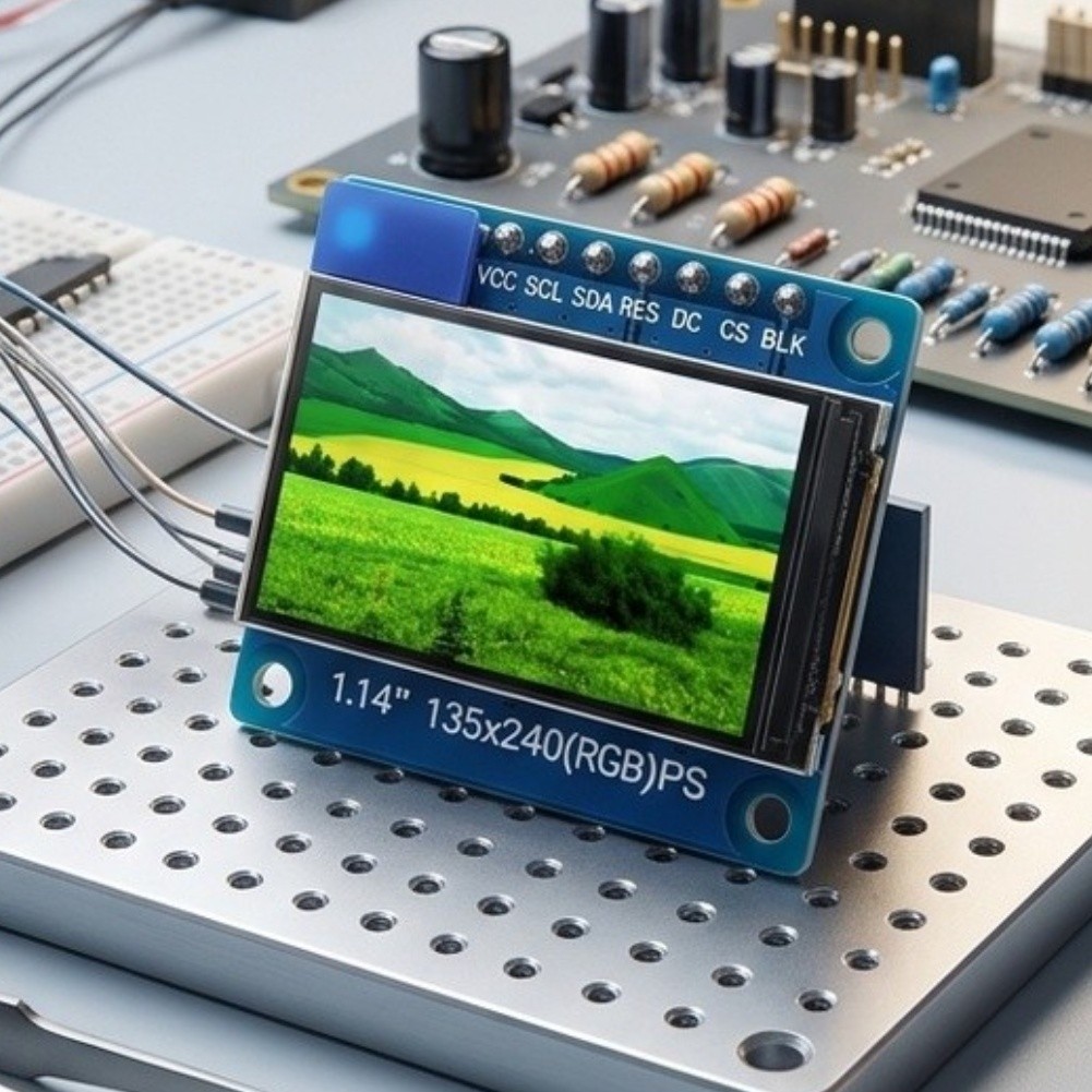 1.14 inch For SPI IPS Display Module Black Housing 30.4x28mm Dimensions