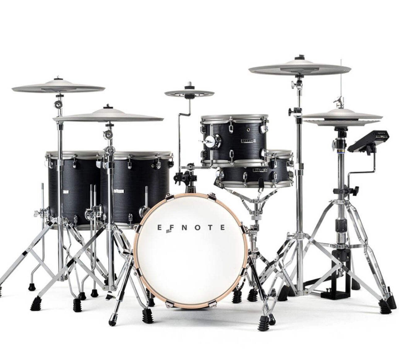 EFNOTE 5X Acoustic Designed Electronic Drum Set Black Oak Wrap