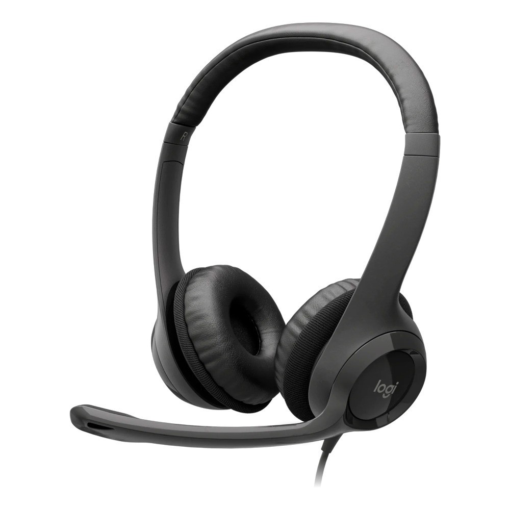 Logitech H390 USB Noise Canceling Microphone Black Computer Headset