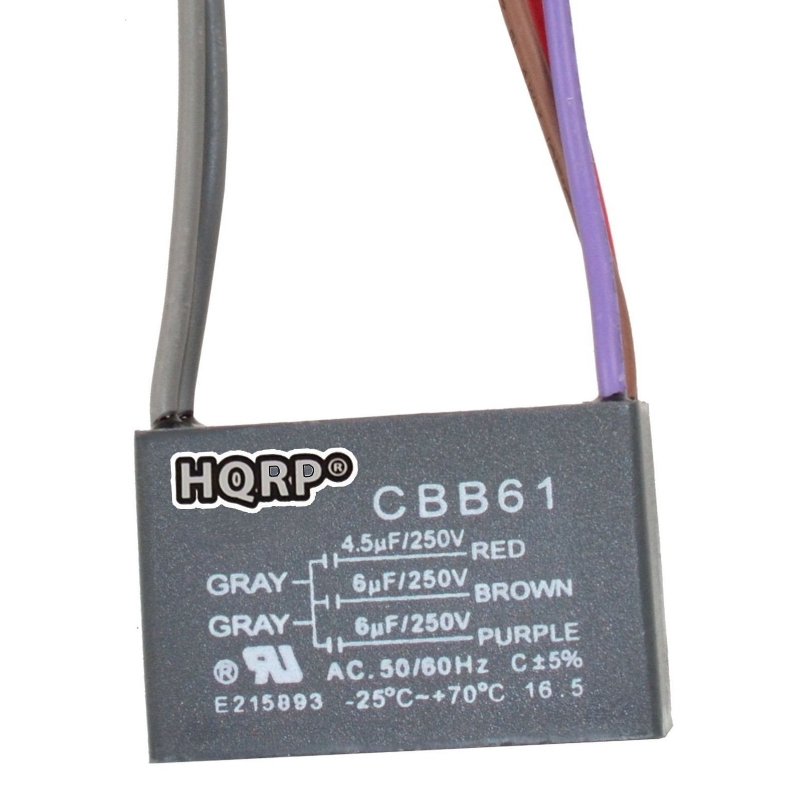Motor Ceiling Fan Capacitor CBB61 4.5uf+6uf+6uf 5-Wire Rated Voltage: 250VAC