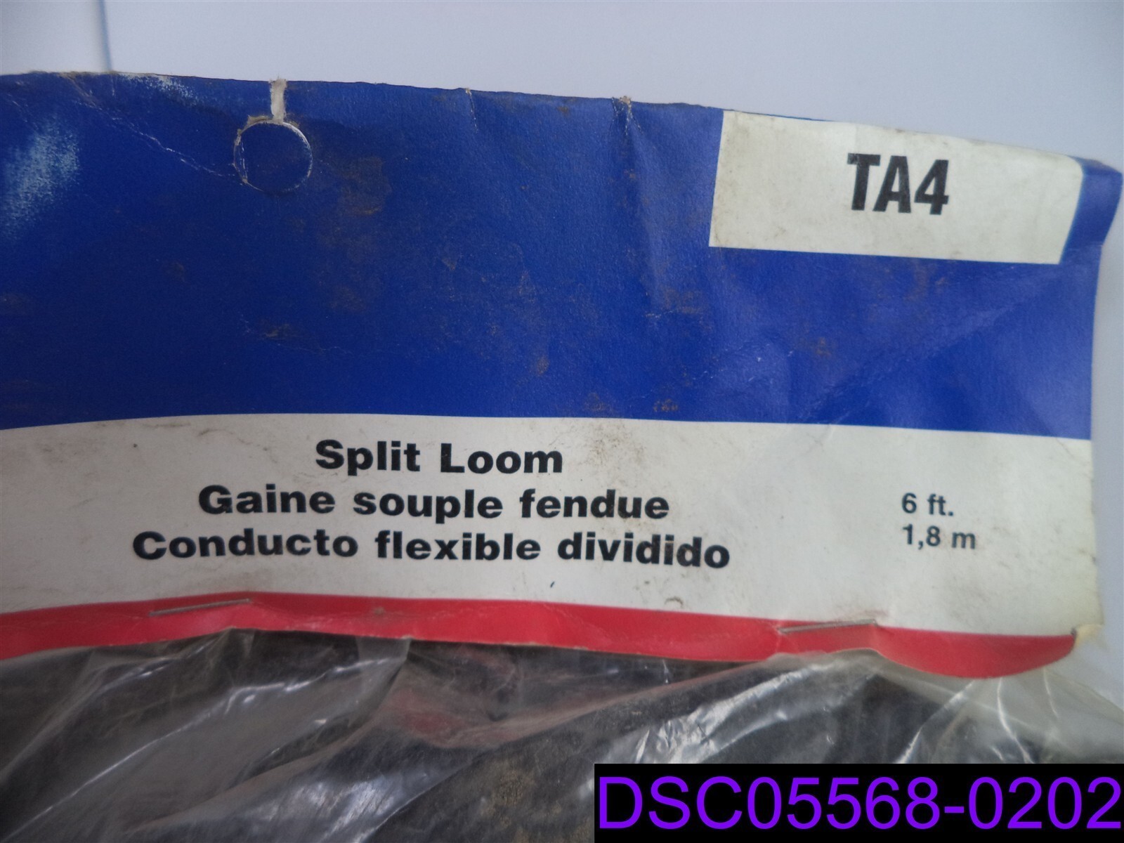 CARQUEST BLACK SPLIT POLY WIRE LOOM 3/4" x 6' P/N TA4