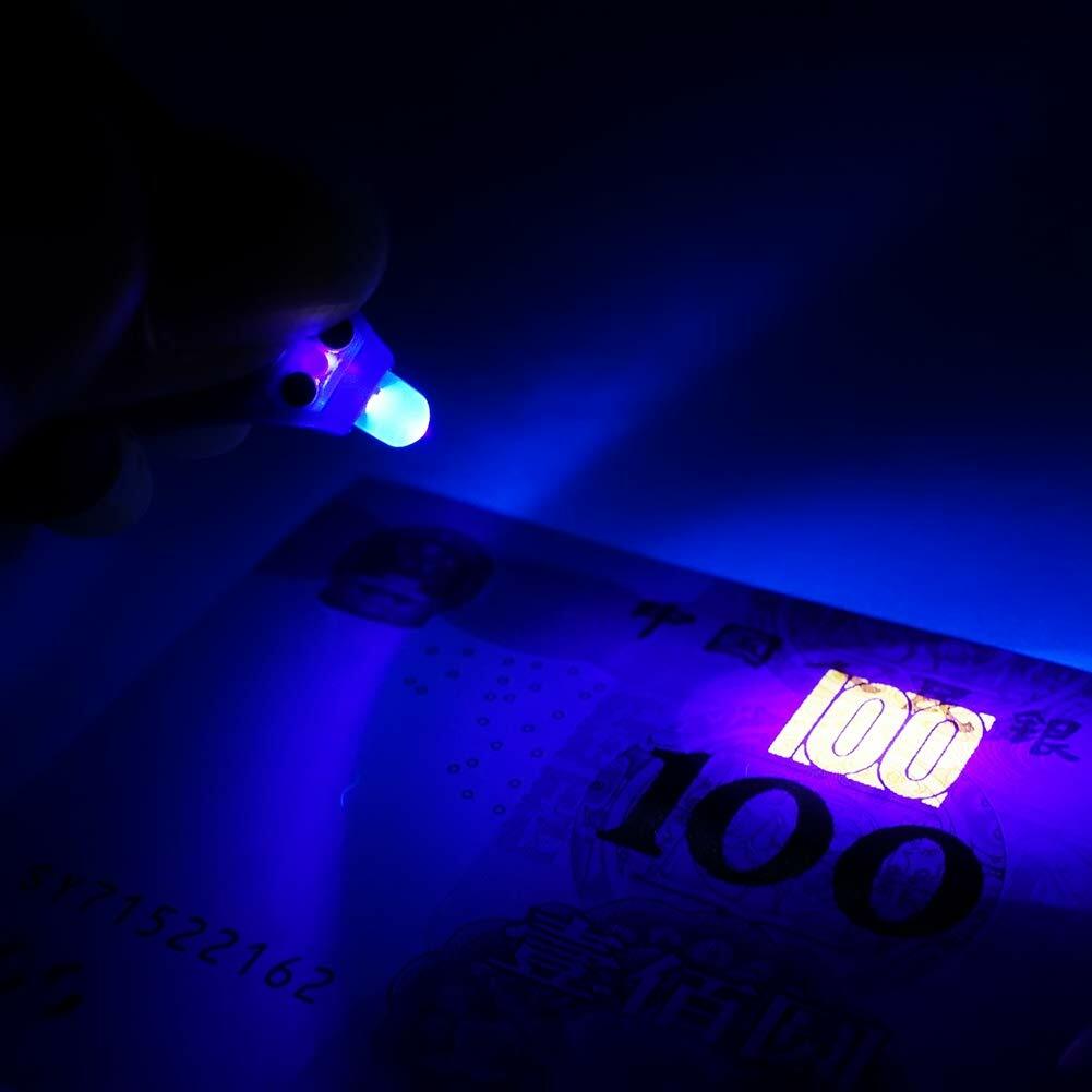 50-100PCS LED Keychain Flashlight 395nm UV Light Keychain Black light UV Lights