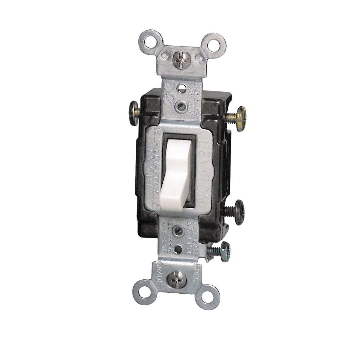 Leviton CS315-2WS AC Quiet Switch 15 amps Three Pole Toggle White White