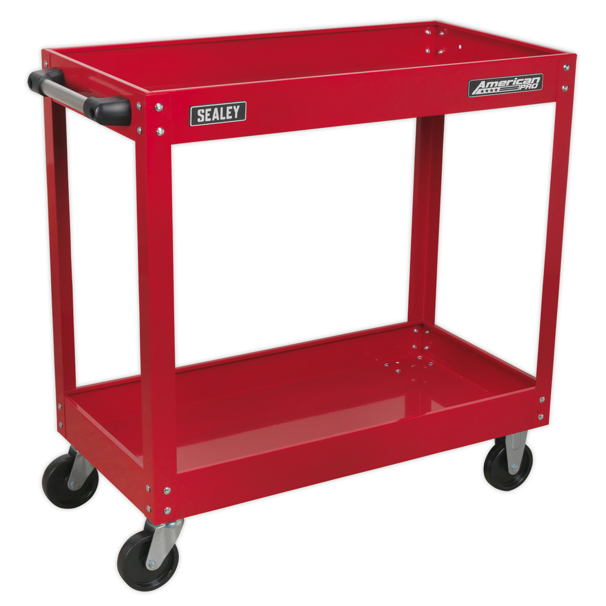Sealey 2-Level Workshop Trolley With Extra-Large Castors 840 x 405 x 810mm CX105