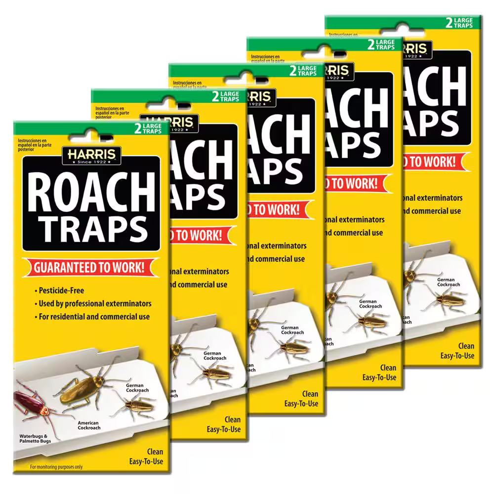 Harris Roach Trap Pest Control Indoor Killer Killing Pesticide Free Value Pack F