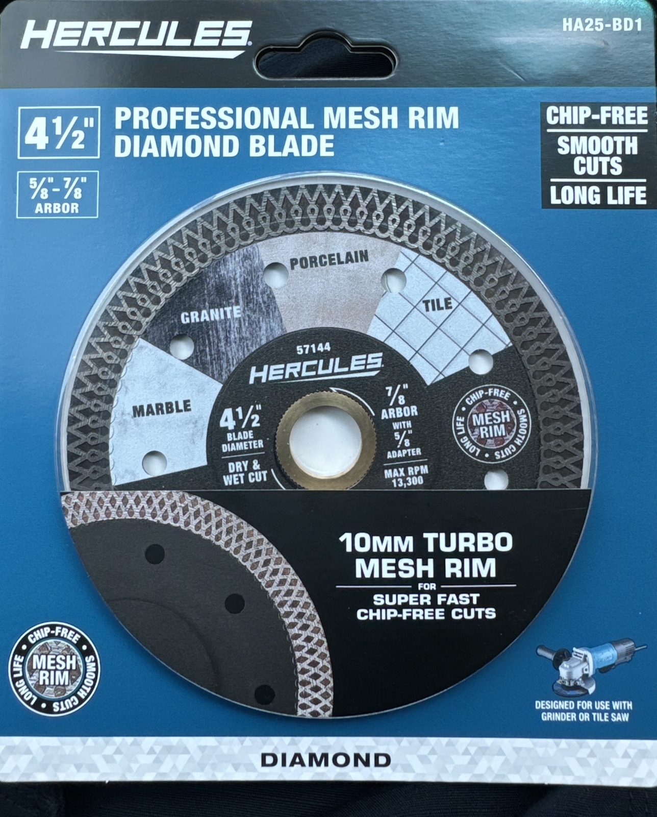 HERCULES 4.5" professional mesh trim diamond blade HA25-BD1 NEW FREE SHIPPING