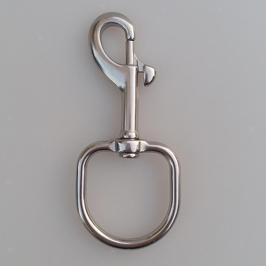 Stainless Steel Swivel Eye Bolt Snap Spring Hook for Scuba Diving Keyring