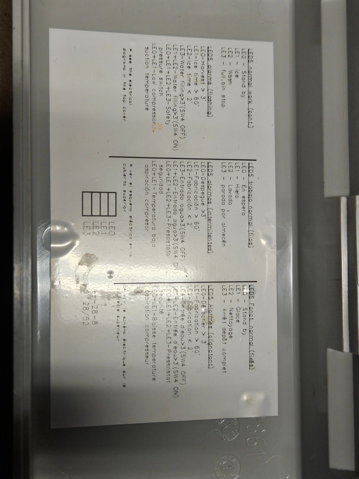 Kintera KHM500 Half Dice Ice Maker Control Board CE00116227