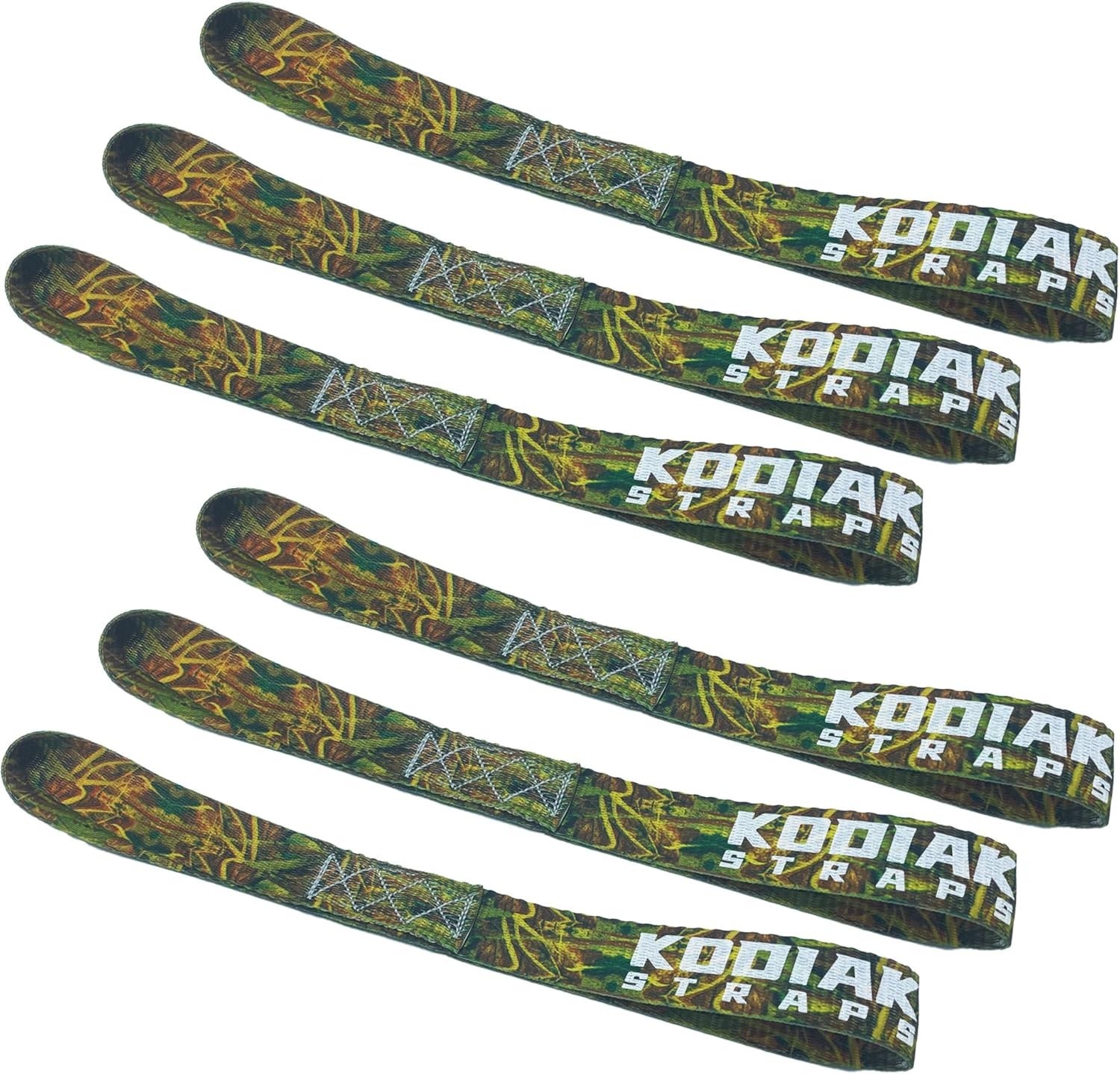 Soft Loop Tie Down Straps 1.5 x 18 inches- 10,000 lb Load Capacity Camo 6 Pack
