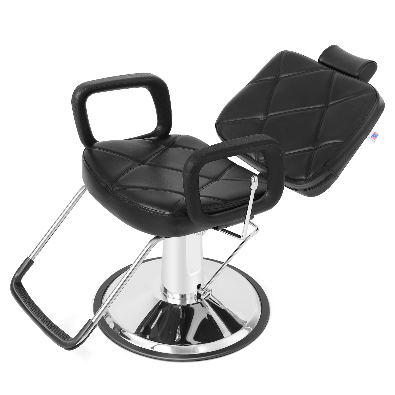 Left Handed All Purpose Reclining Hydraulic Barber Chair Salon Beauty Styling