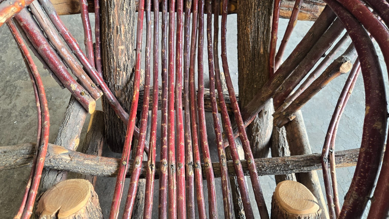 Vintage Handmade Bent Wood Twig Stick Chair For Adults Full Size