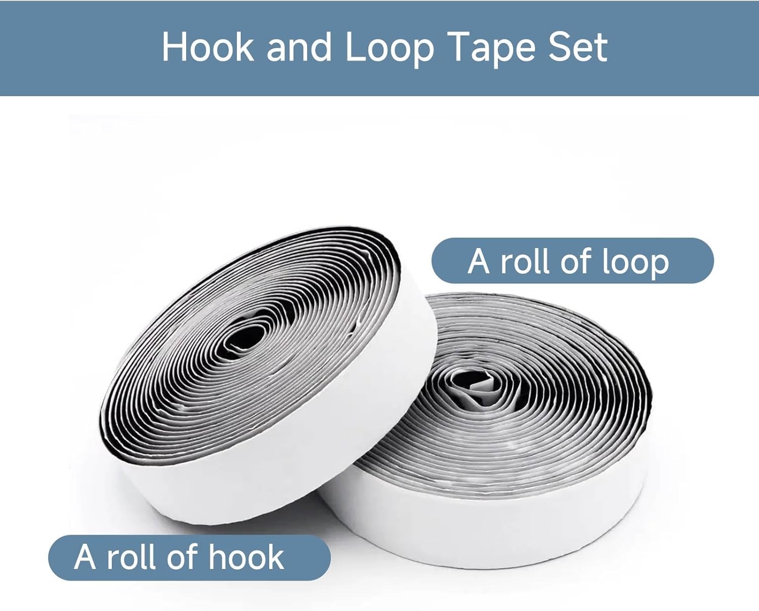 Hook and Loop Tape with Adhesive, Heavy Duty Self Sticky Interlocking Tape