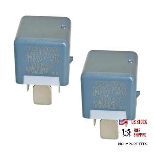 2X 90080-87024 12VDC 4Pins TN156700-2710 Automotive Power Relay - Compatible