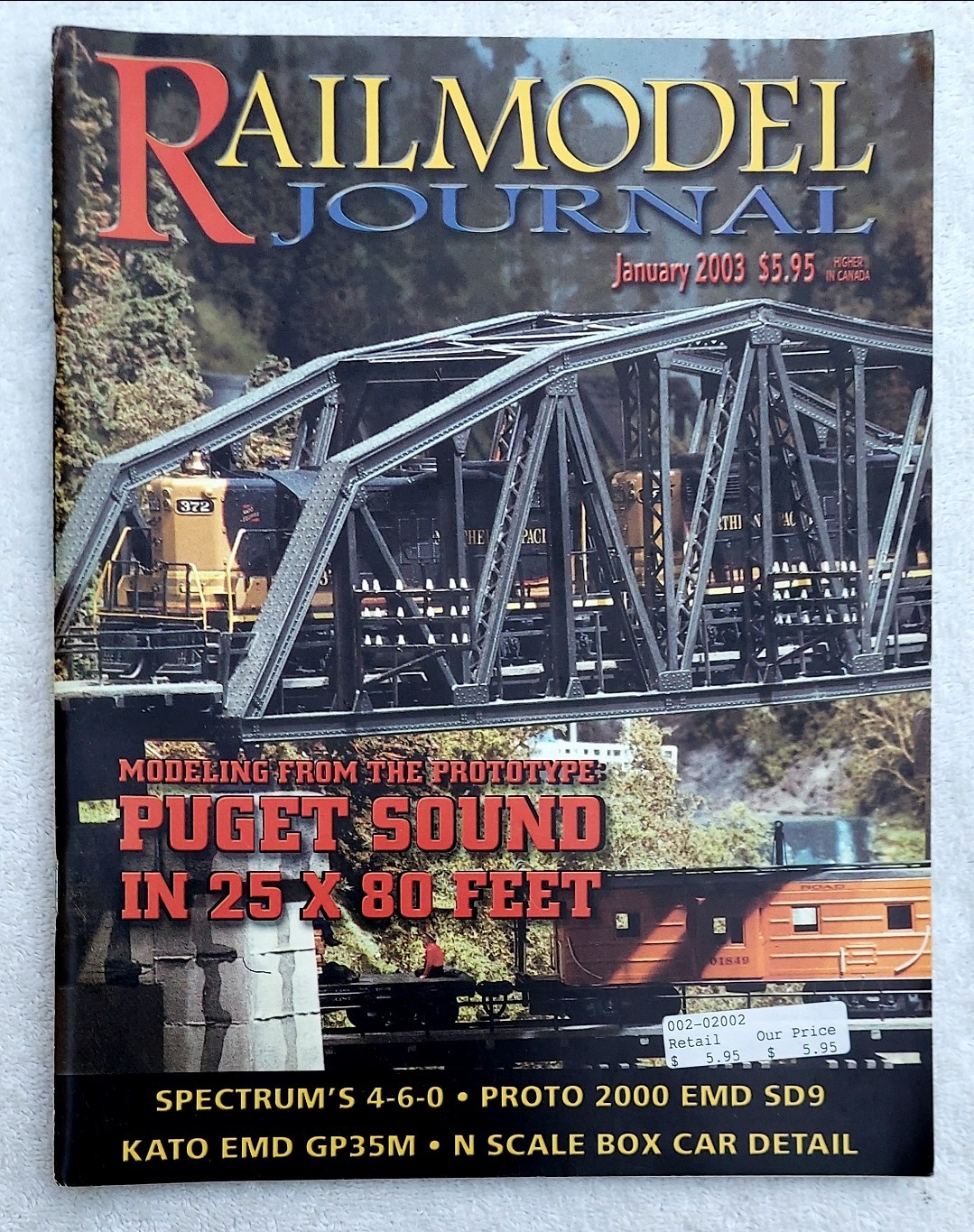RAILMODEL JOURNAL Magazine Trains January 2003 Puget Sound Prototype *MINT*