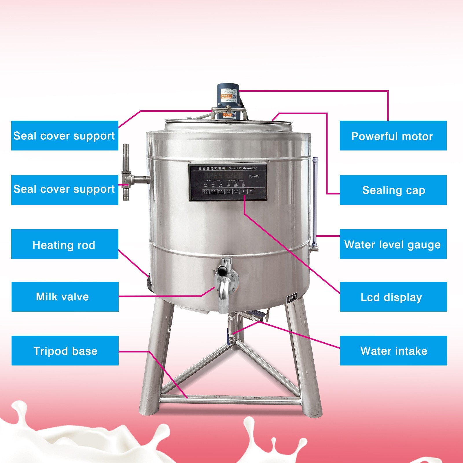 Kolice 150L Commercial Pasteurization Machine Pasteurizer Milk Sterilization