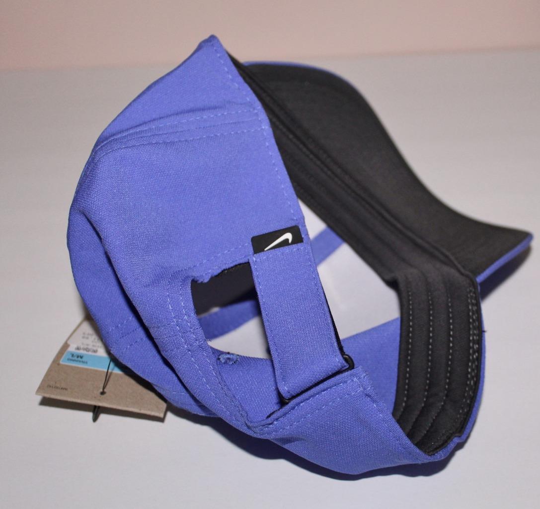 NIKE Periwinkle Blue White Swoosh Logo Adjustable Strapback Baseball Hat Cap *1Z