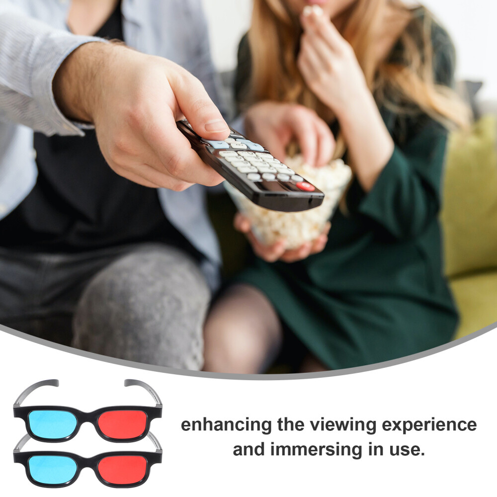 4pcs Game Glasses 3d Movie Glasses Red and Blue Glasses 3d Viewing Eye Wear