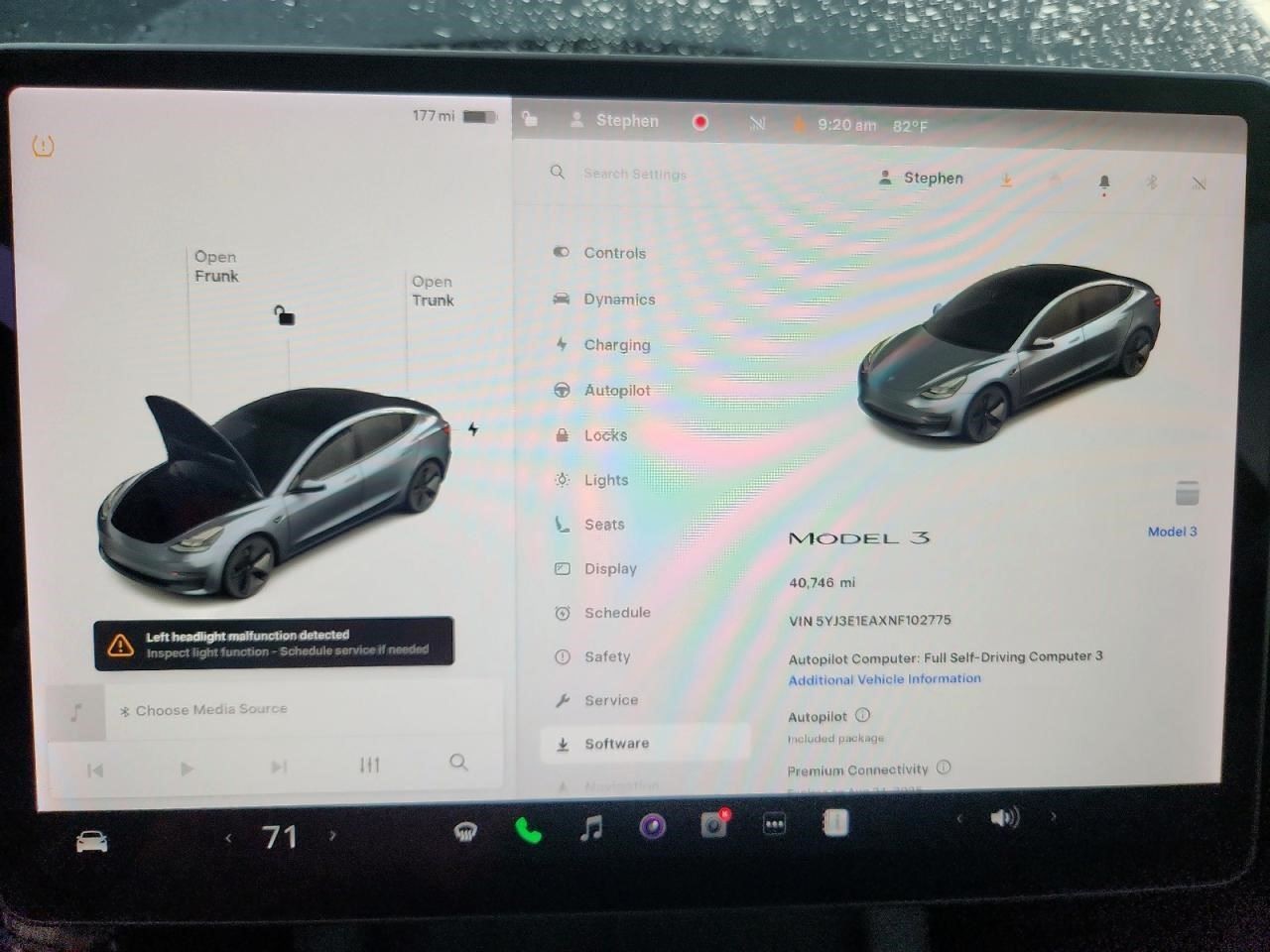 TESLA 3 2022 Windshield Mounted Camera/Projector 359743