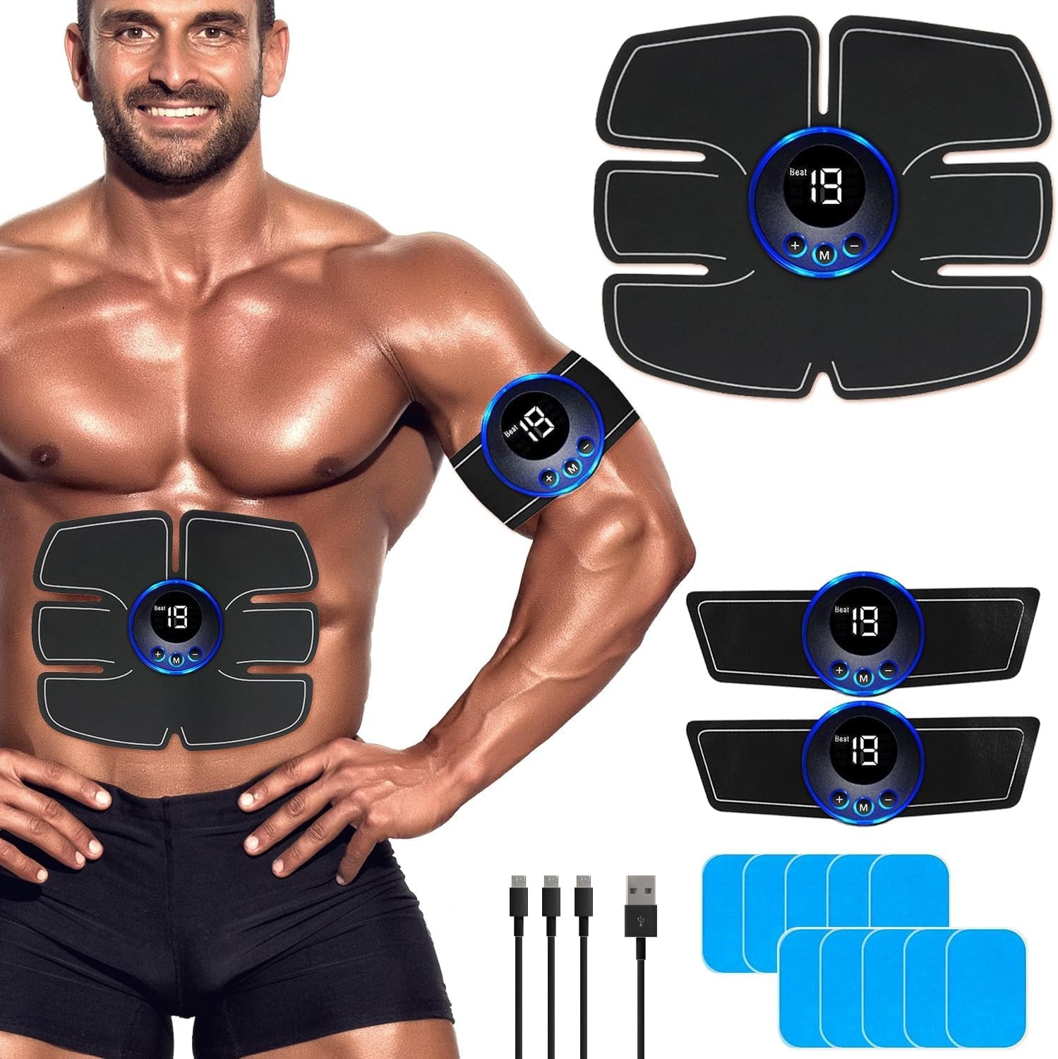Abs Muscle -Portable Toner - Trainer Workout Equipment for Men Woman Abdomen Hom