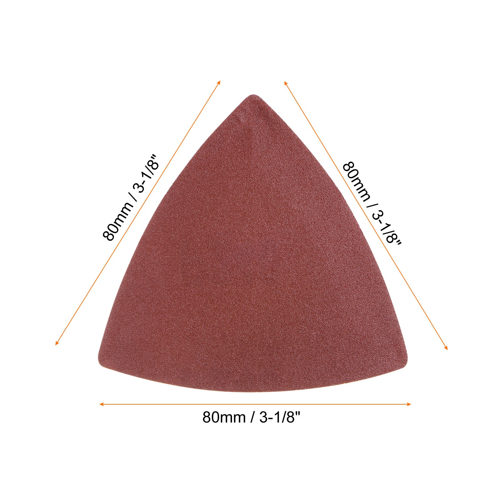 60pcs 180/240/320 Grits 80mm Aluminum Oxide Triangular Sandpaper Set Sanding Pad