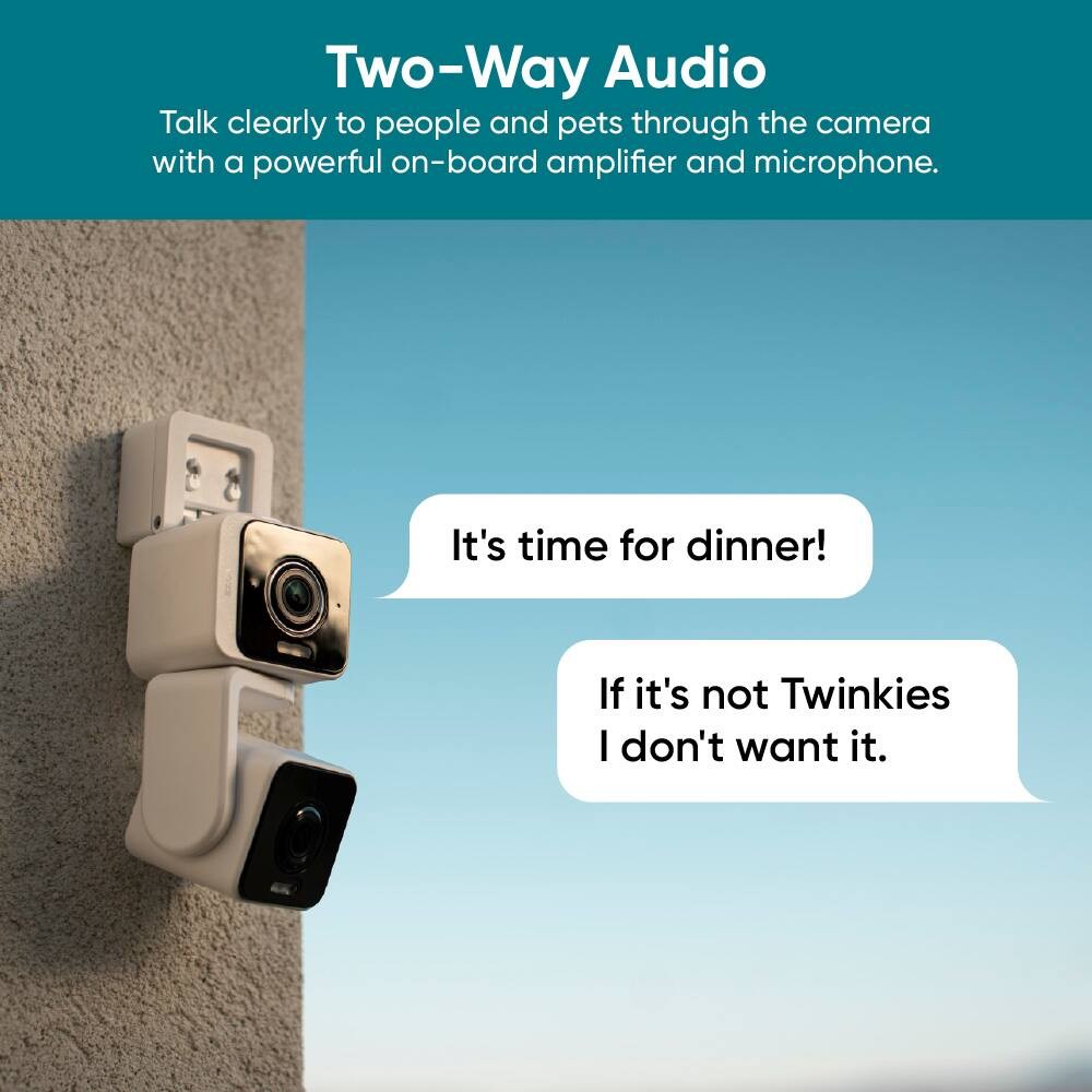Wyze - Duo Cam Pan, 2K Wired Dual Pan/Tilt Camera with Spotlight, Indoor/Outd...