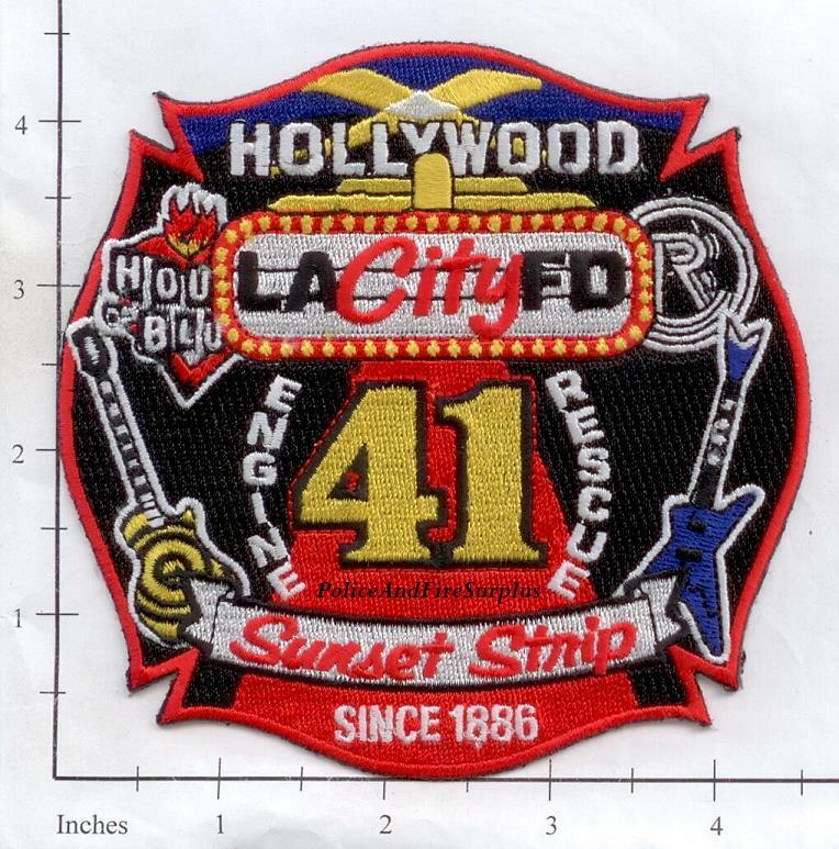California - Los Angeles City Fire Station 41 CA Fire Dept Patch - Hollywood