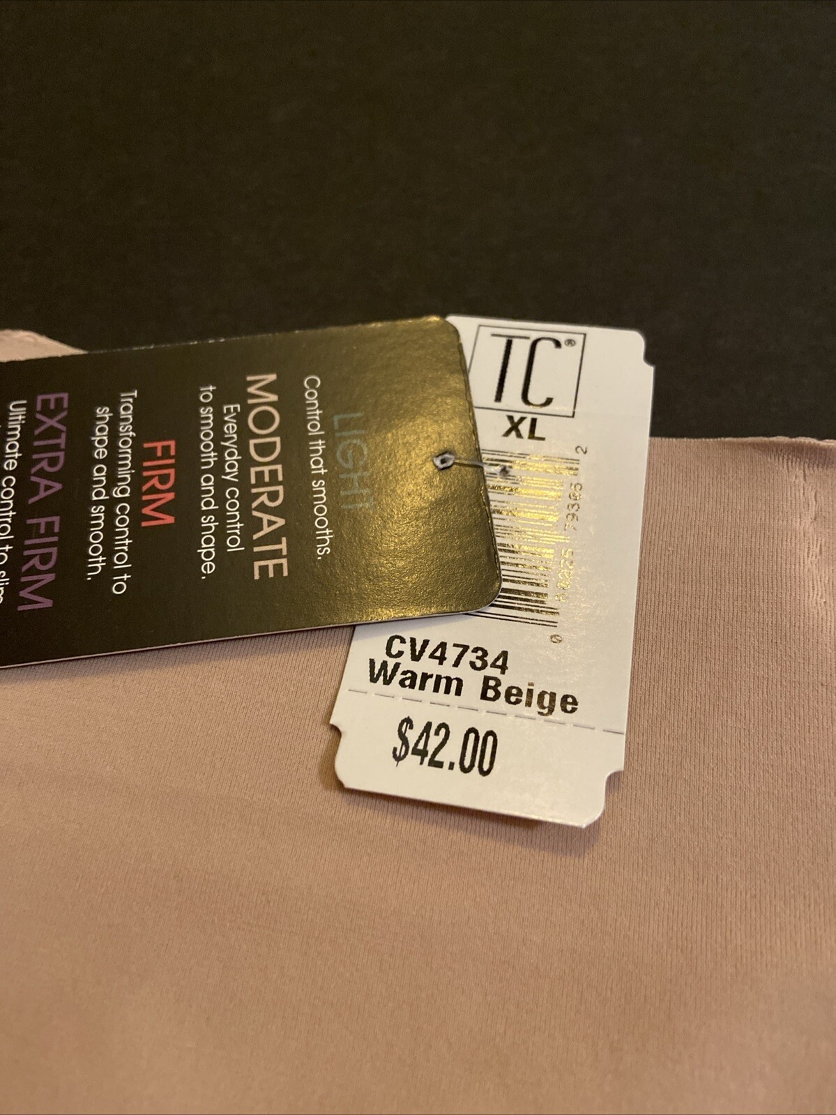 NEW! TC BEIGE SHAPING THONG/ EXTRA LARGE / $42