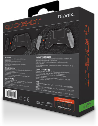 BIONIK BNK-9011 Xbox One Quickshot Custom Controller Grip And Dual Trigger Locks