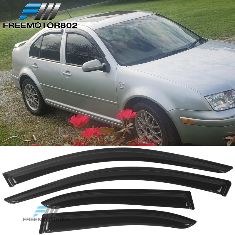 Fit 99-05 VW Jetta IV A4 Slim Style Window Visor Rain Sun Guard Deflector